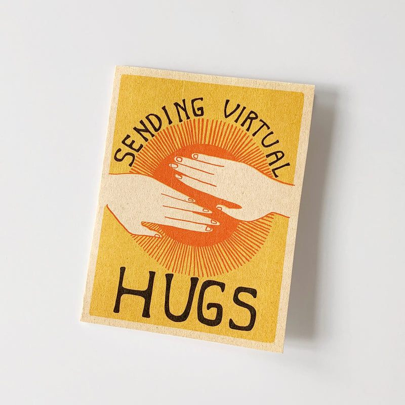 Sending Hugs Printable Greeting Card Instant Download