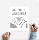 Coloring Page PRIDE RAINBOW Instant Download