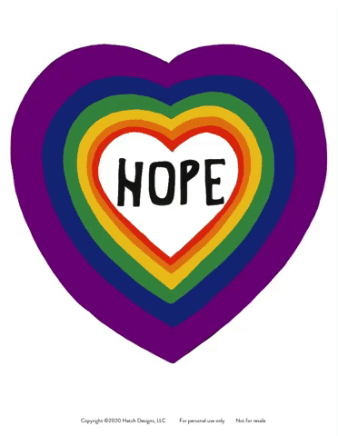 Coloring Page HOPE Instant Download