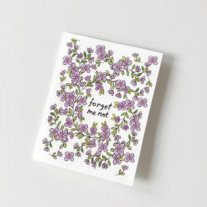 Forget Me Not Printable Greeting Card Instant Download