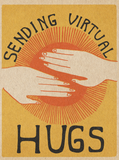 Sending Hugs Printable Greeting Card Instant Download