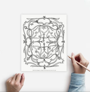 Coloring Page SCROLL Instant Download